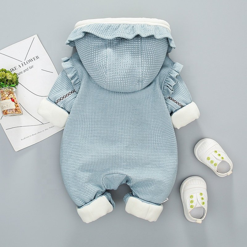 Autumn and winter baby thick cotton coat boy and girl baby winter newborn out romper