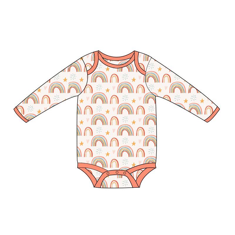 Customized Design Print bamboo baby romper zipper Bamboo Viscose Footie Bamboo Baby Pajamas Clothes