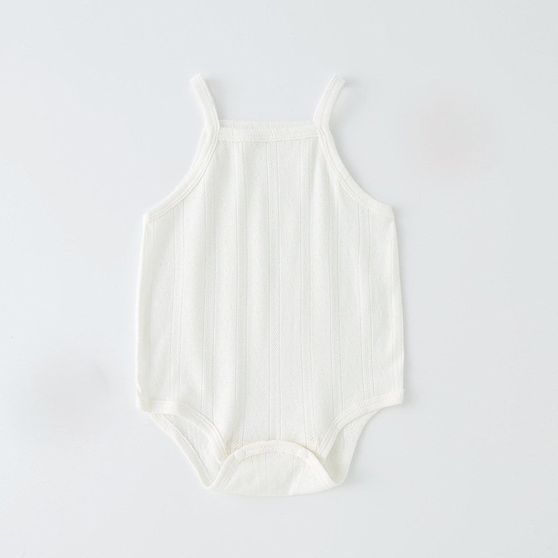 Custom Summer eyelet cotton baby cute summer Shoulder Bodysuits singlets rompers wholesale baby romper tight wear