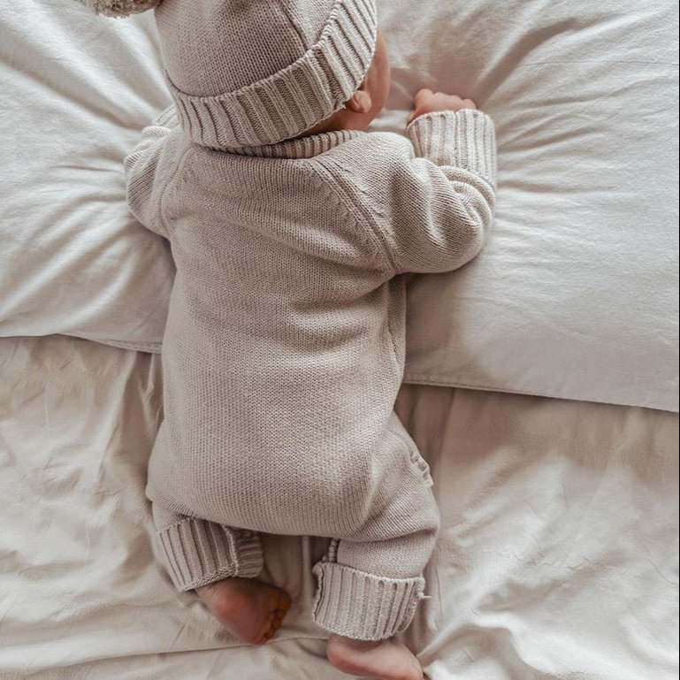100% Organic Cotton Newborn Knitted Baby Jumpsuit Cotton Baby Set Toddler Girl Knit Top Knit Baby Romper