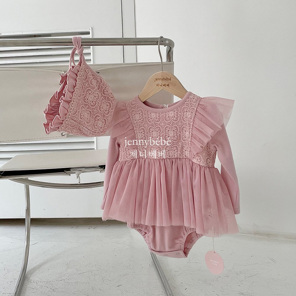 2022 Autumn New Baby Clothing Baby Lace Bodysuit High Quality Baby Fashion Dress Princess romper