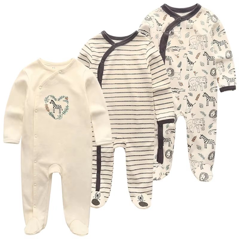 100% cotton wholesales onesie baby boy romper pajamas baby girl random design bodysuits onesies clothings clothes set