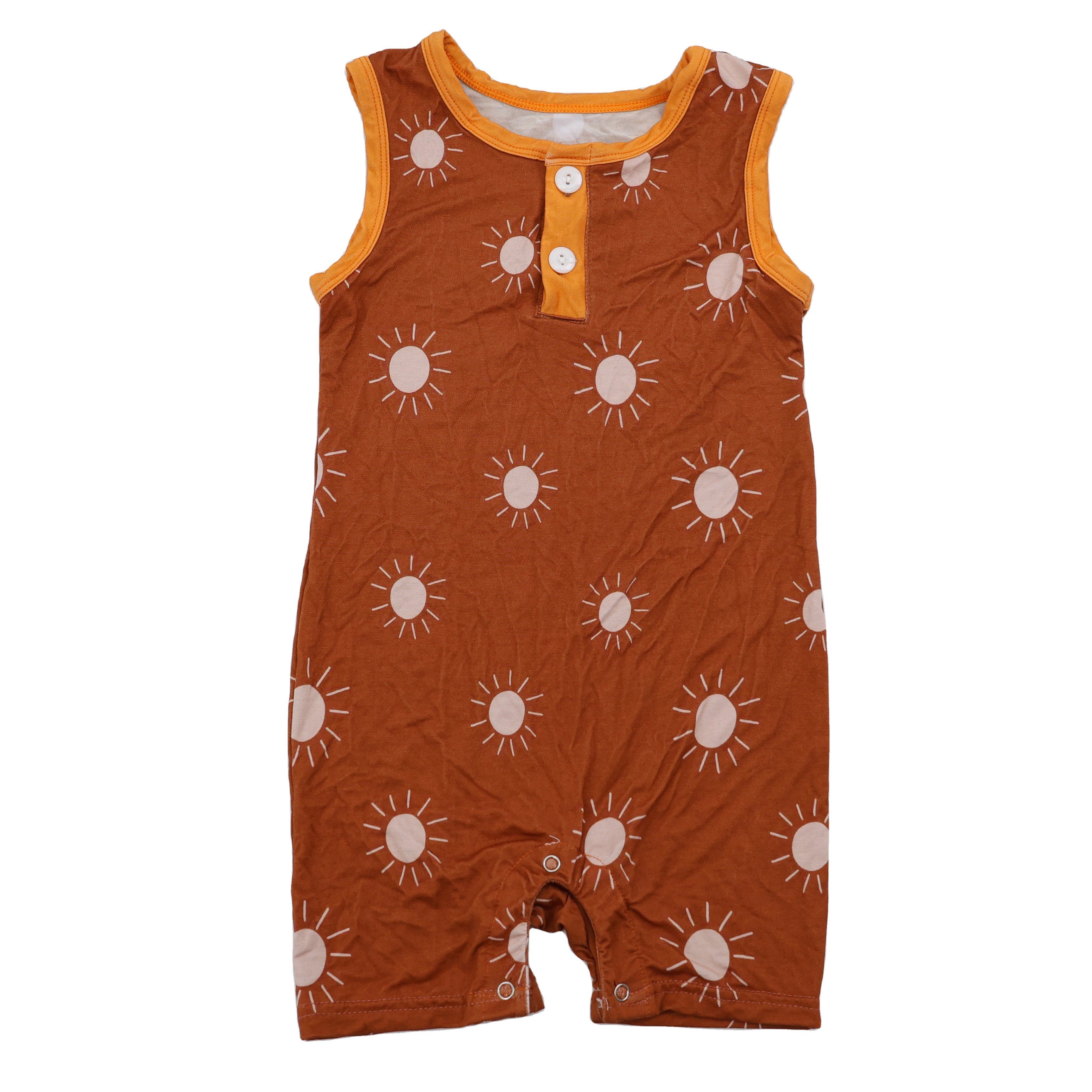 Qingli Oem Short Sleeve Bamboo Fabric Baby Sleep Zippy Romper Infant Girl Shorties Customized Clothes Baby Romper