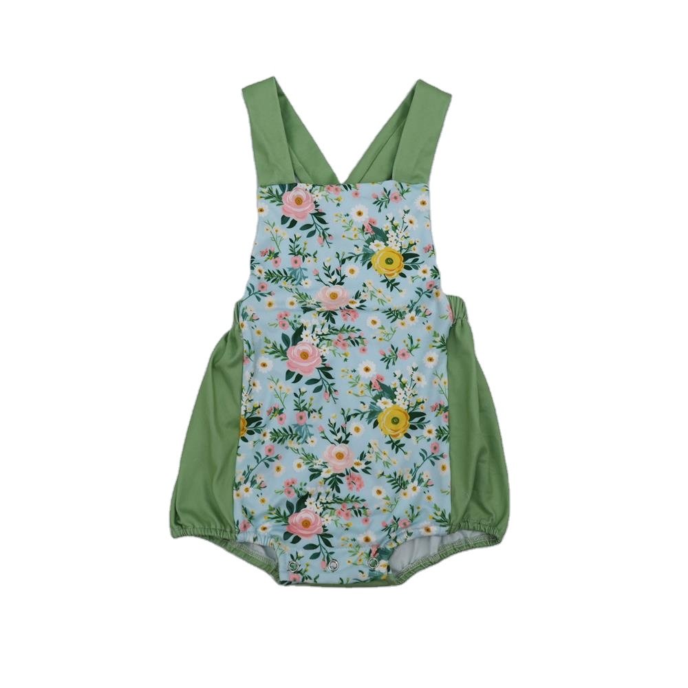 Qingli Oem Short Sleeve Bamboo Fabric Baby Sleep Zippy Romper Infant Girl Shorties Customized Clothes Baby Romper