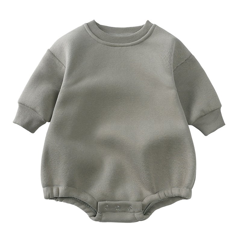 Baby Autumn winter New Style jumpsuit baby Thick plush crawling suit newborn bag fart clothes baby rompers infant onesie