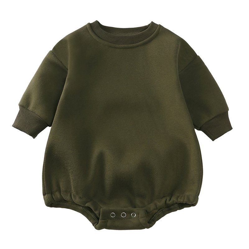 Baby Autumn winter New Style jumpsuit baby Thick plush crawling suit newborn bag fart clothes baby rompers infant onesie
