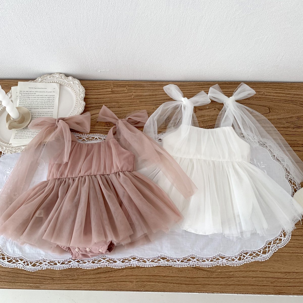 Infant Clothes Summer Girl Princess Romper Dress Fashion Baby Mesh Sleeveless Bodysuit