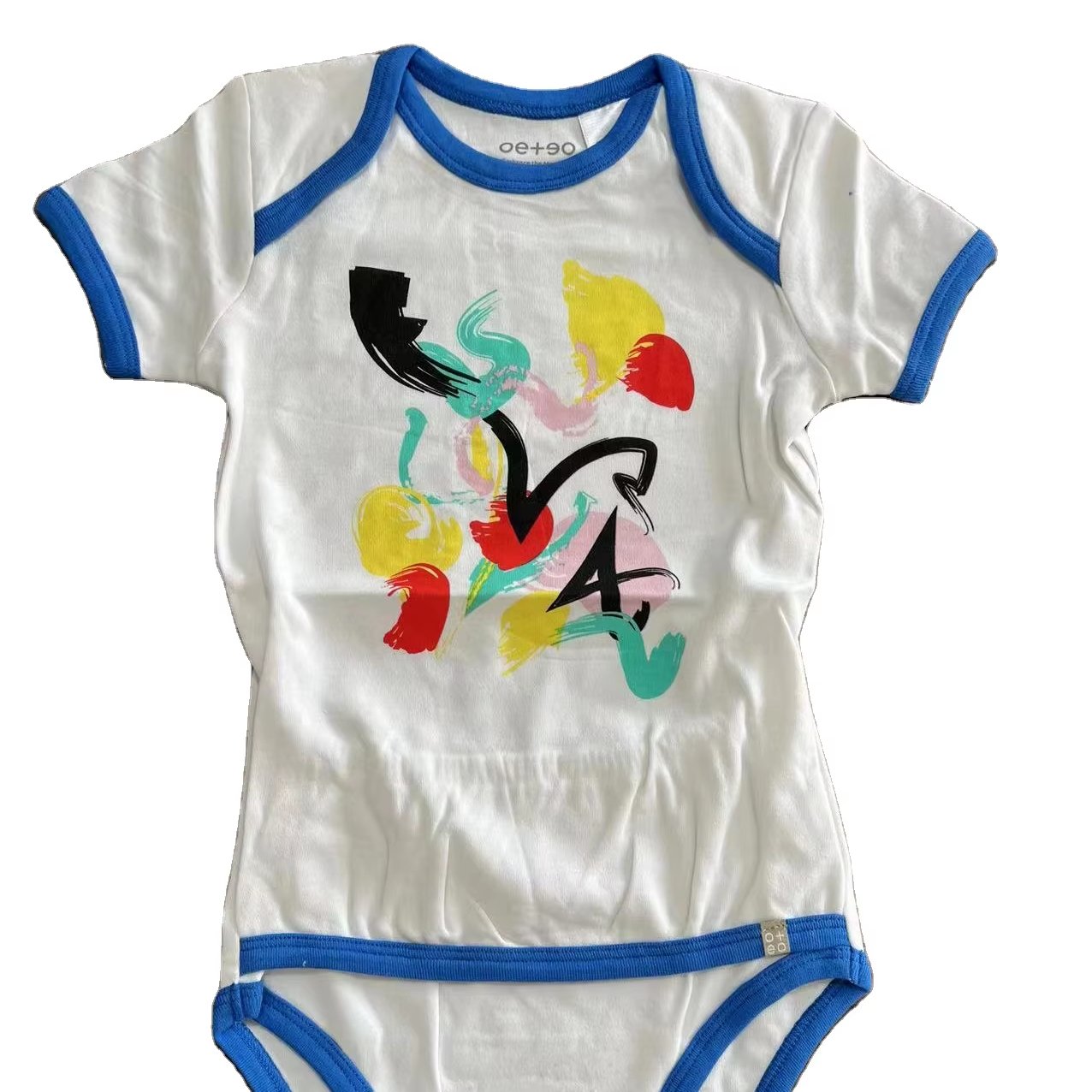 hot sell cartoon print cotton summer new born custom logo color Infant Newborn Baby Clothing Baby Romper