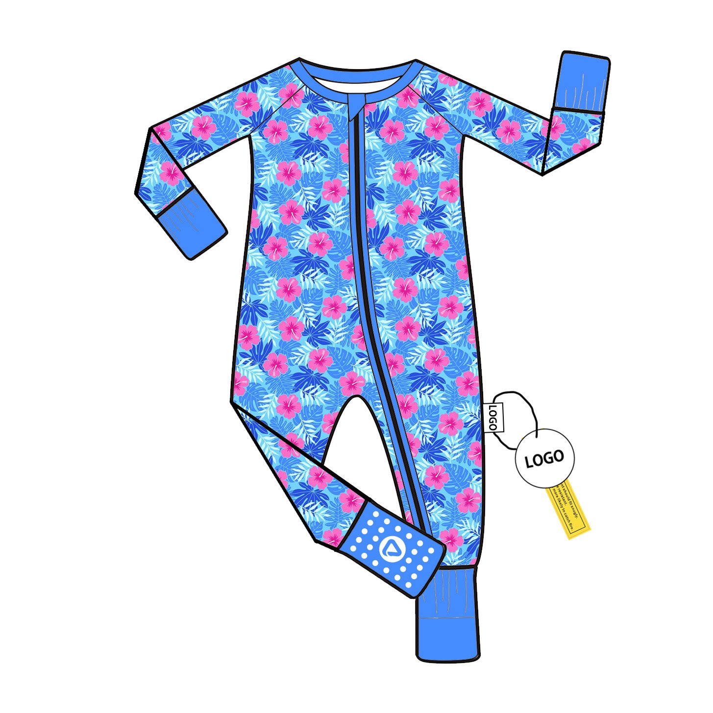 Custom Newborn Baby Infant Organic 95% Bamboo 5% Spandex Onesie Rompers Clothes Toddler Kid Pajamas Sleepwear Clothing For Baby