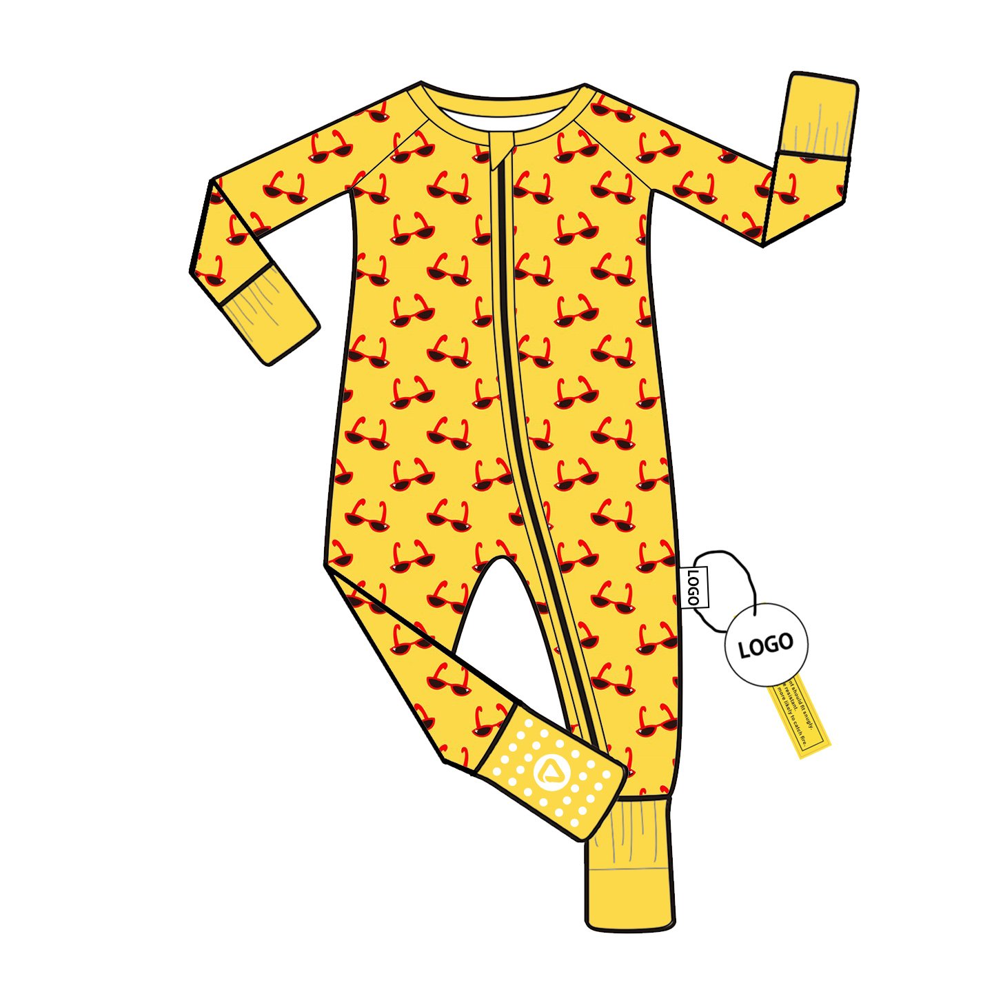 Custom Newborn Baby Infant Organic 95% Bamboo 5% Spandex Onesie Rompers Clothes Toddler Kid Pajamas Sleepwear Clothing For Baby