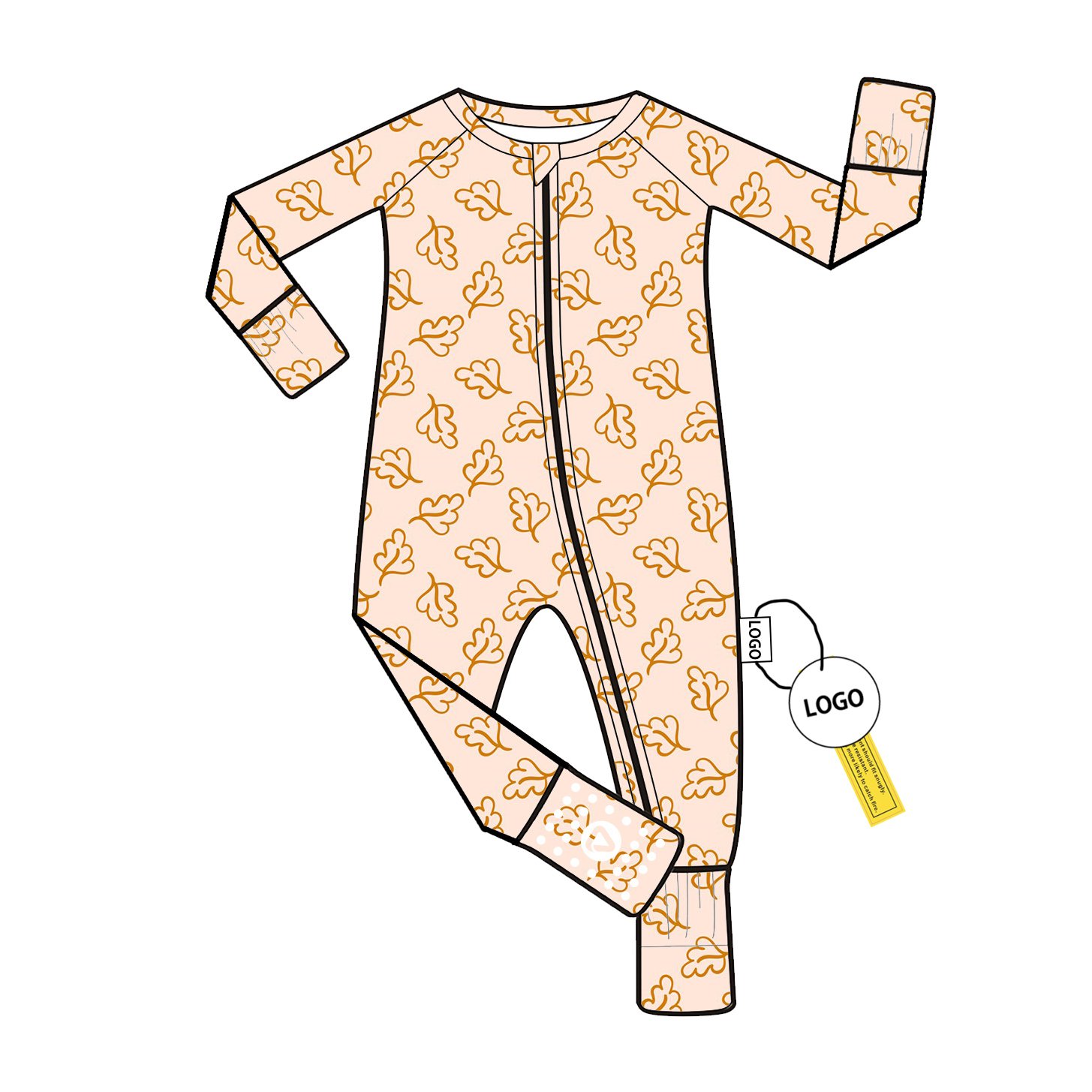 Custom Newborn Baby Infant Organic 95% Bamboo 5% Spandex Onesie Rompers Clothes Toddler Kid Pajamas Sleepwear Clothing For Baby