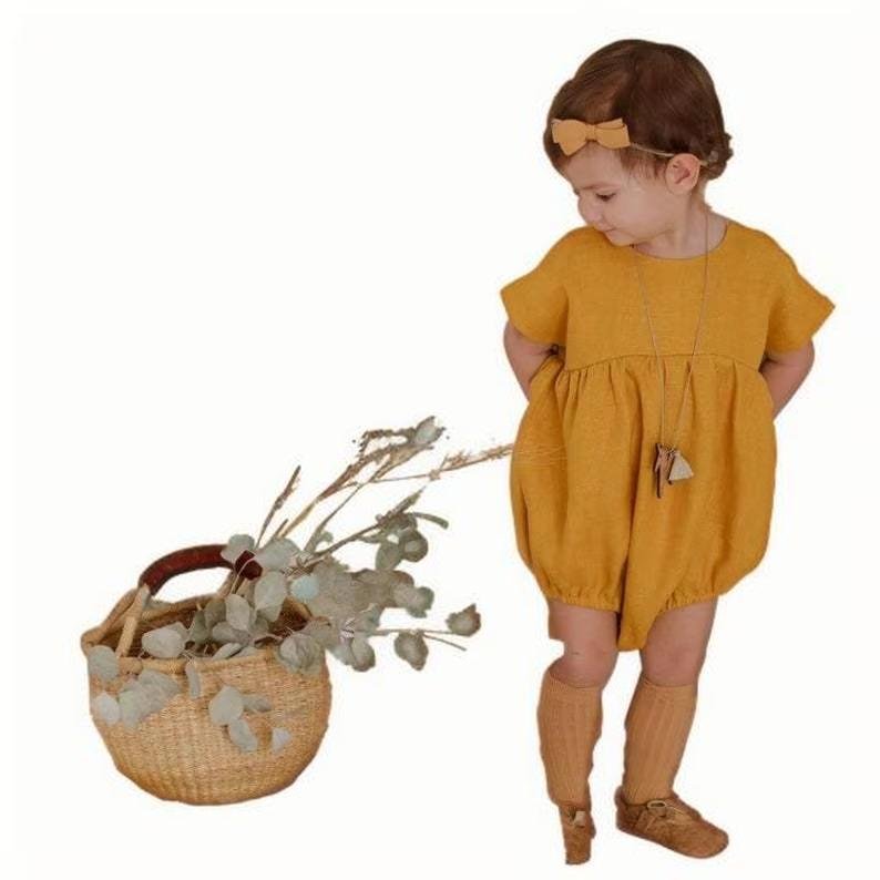 Kids Clothing Wholesale Summer Lovely Girls Baby Clothes Organic Cotton Plain Toddler Baby Rompers