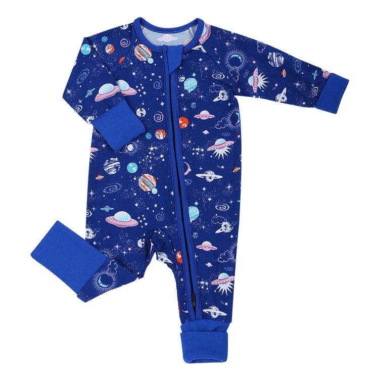 Hongbo Organic Zip Baby Rompers Baby Boys and Girls Summer Baby Rompers Bamboo Clothing