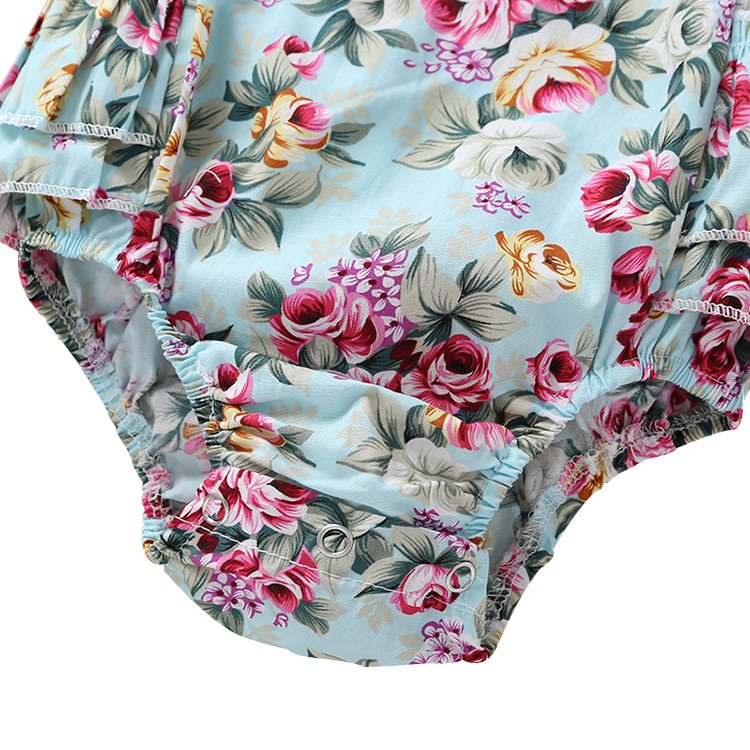 wholesale girls boutique clothing new arrivals floral printed baby girls'rompers onesie