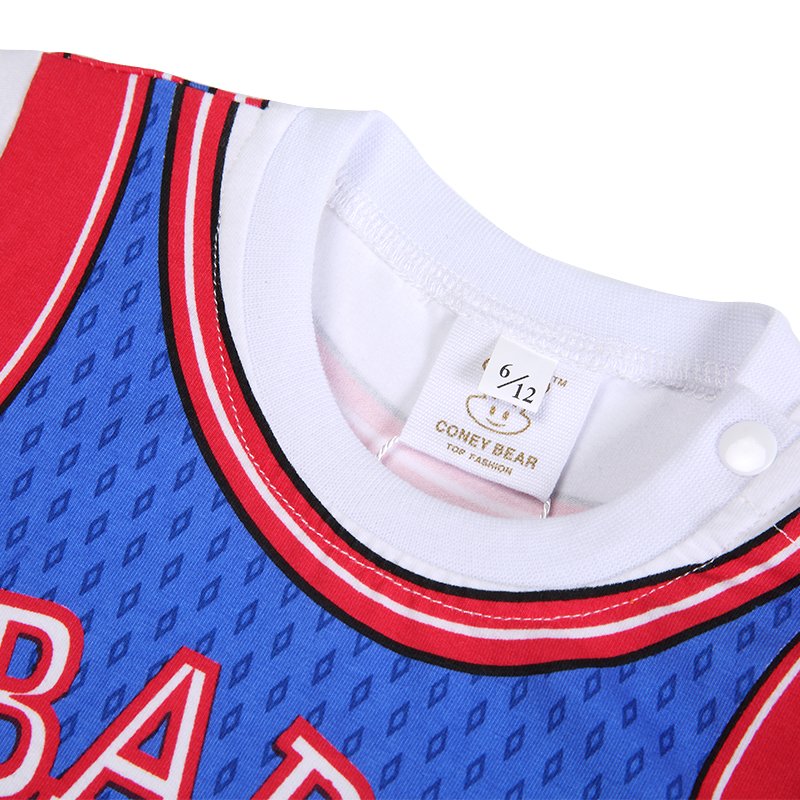 Newborn Baby Boy Rompers With Basketball Sports Star Number Short Sleeve Jumpsuit Baby Clothes For Summer