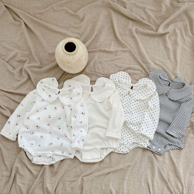 Newborn spring clothes baby's casual romper stripe baby romper newborn shirt baby suit