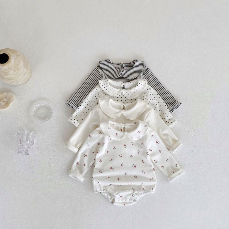 Newborn spring clothes baby's casual romper stripe baby romper newborn shirt baby suit