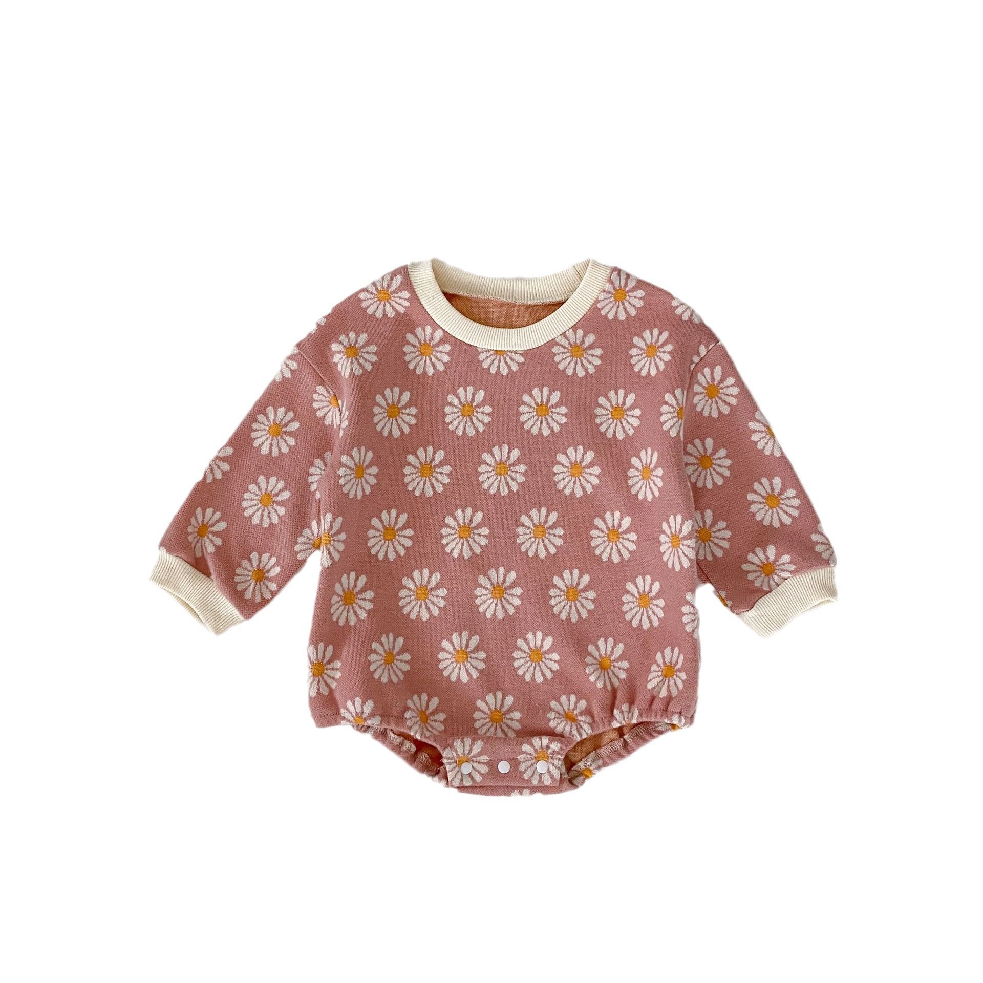 8248 Korean Ins Winter Newborn Infant Clothes Baby Boy Girl Clothing Casual Pullover Jumpsuit Long Sleeve Bodysuit Rompers
