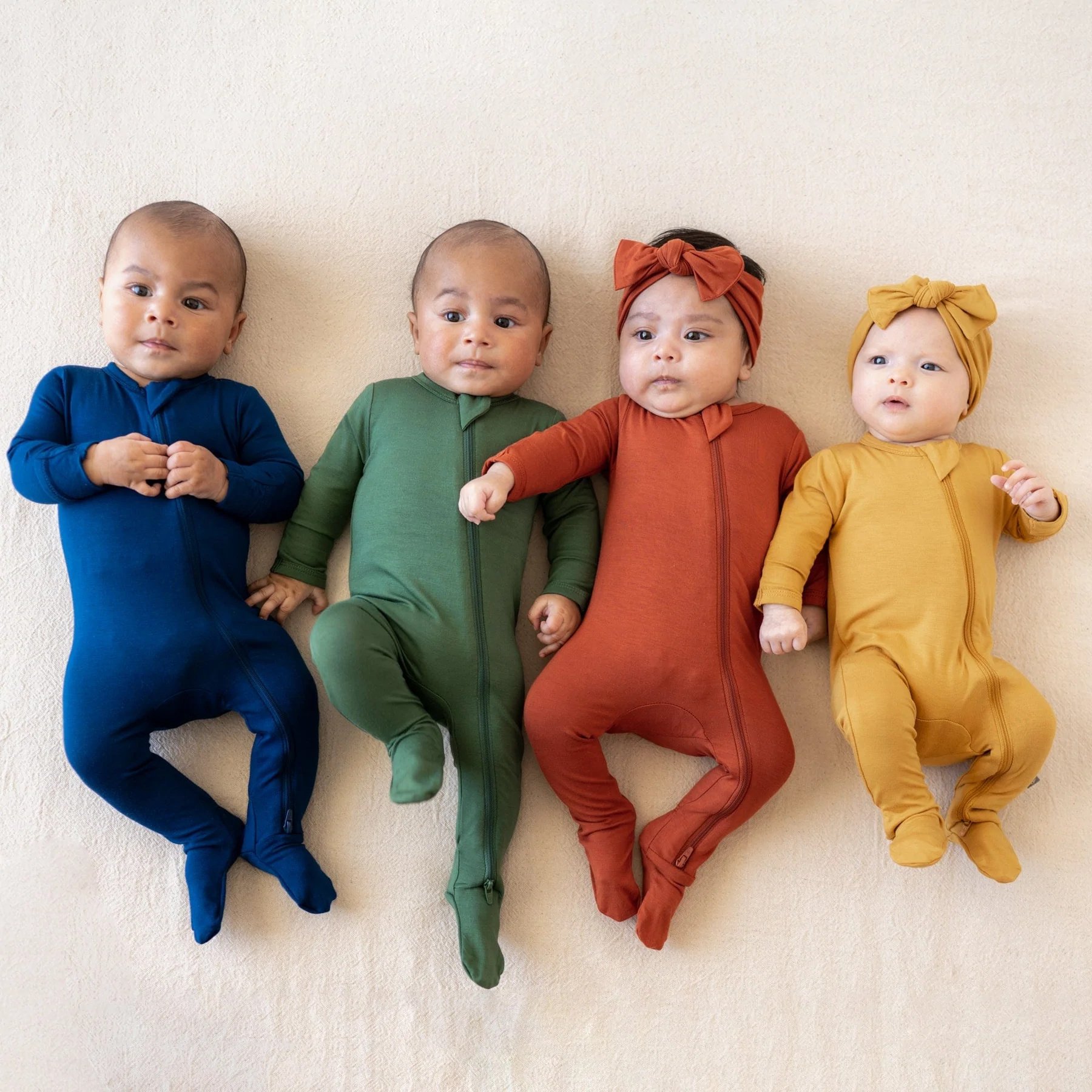 Hongbo Custom bamboo Viscose Zip Romper Newborn Footie Zipper Baby Romper Jumpsuit Organic Cotton Bamboo Baby Pajamas clothes
