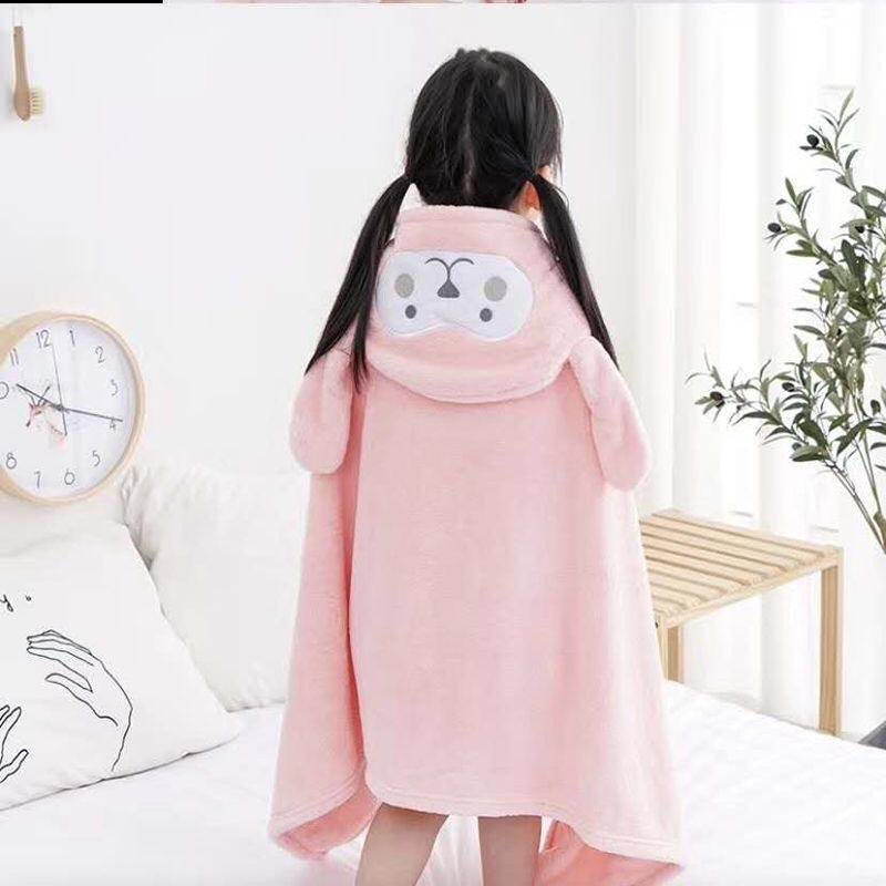 Sustainable Custom Logo Hooded Cotton Hooded Bath Children Warm Thick Soft Knit Baby Hooded Romper Towel For Bath Robe Travel