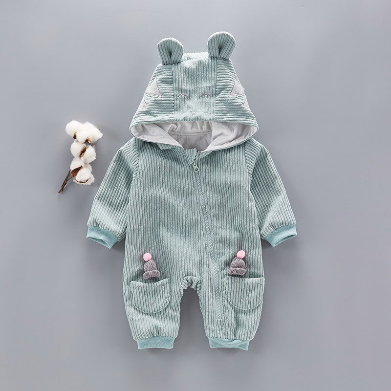 Wholesale Winter Clothes Plain Baby Long Sleeve Romper Of