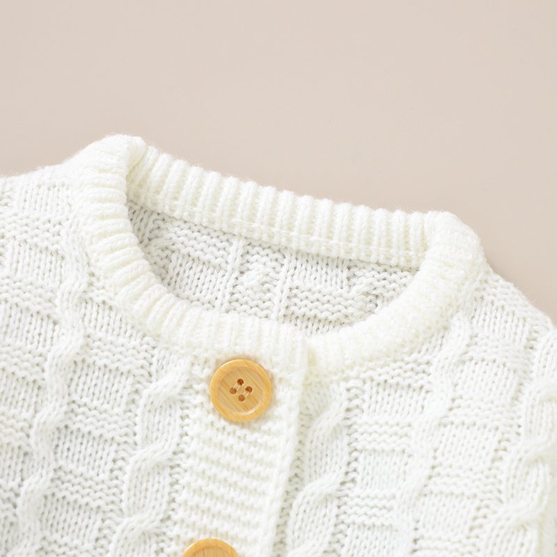 INS Customized Mimixiong Knitted Newborn Baby Clothes Sets Sweater Coat Sleeveless Rompers With Hat 3Pcs Sets