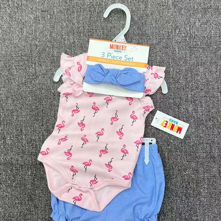 Newborn Baby Rompers Short Sleeve Baby Clothes 6-18 Months Cotton Baby Jumpsuits