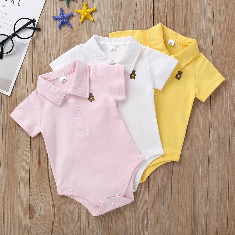2022 Summer Solid Baby Boy Girl Clothes jumpsuit