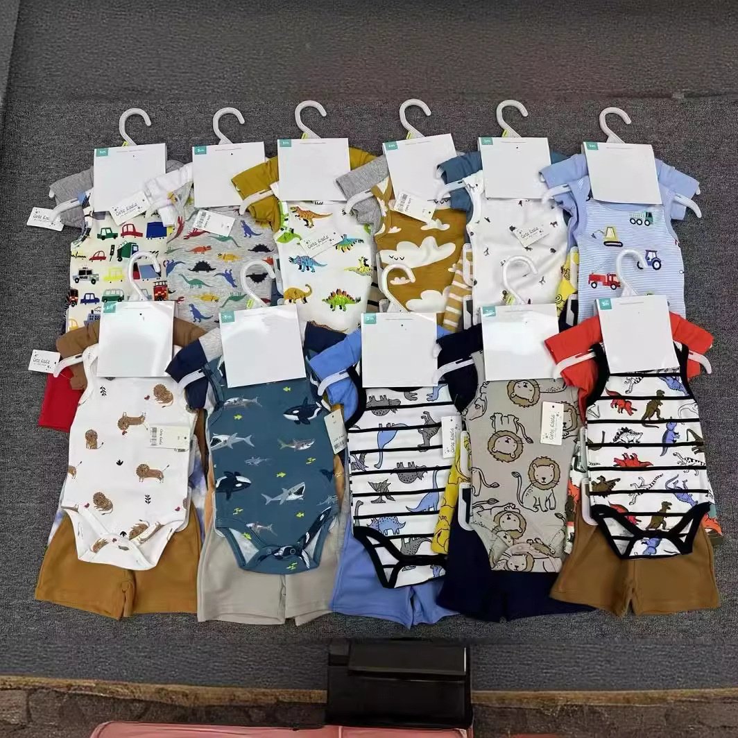 Low Price Brand Baby Romper Cheap Apparel Stock Clearance Cotton Summer Baby Clothes Jumpsuit