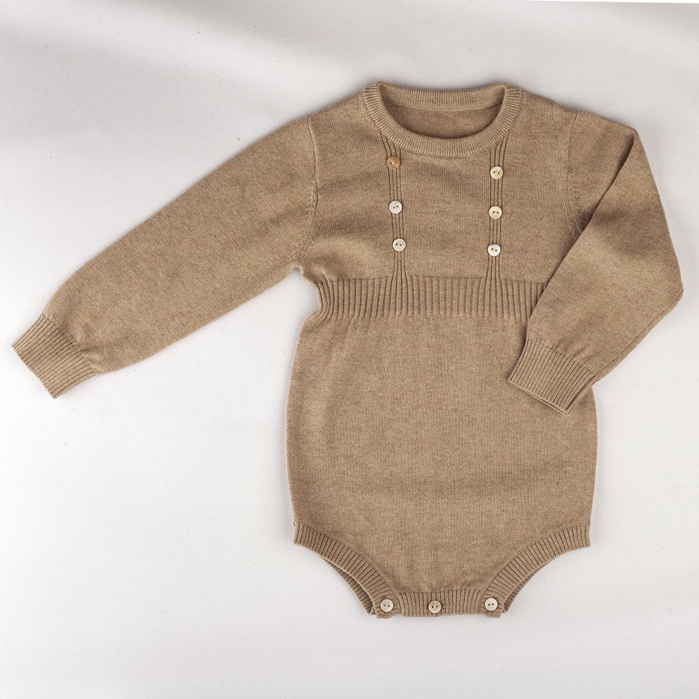 Custom Unisex onesies cotton cashmere knitted baby sweatshirt romper overalls knit baby romper