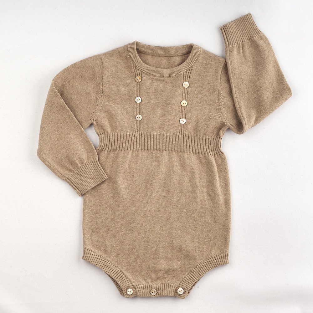 Custom Unisex onesies cotton cashmere knitted baby sweatshirt romper overalls knit baby romper