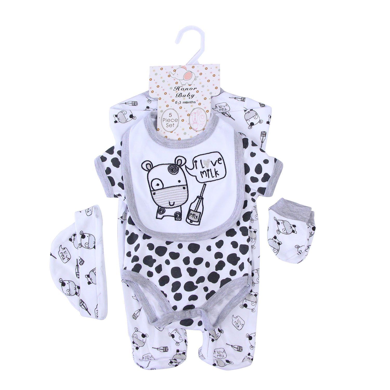 factory Supply baby romper set newborn 100% cotton suit 5-piece set multi-piece organic baby romper