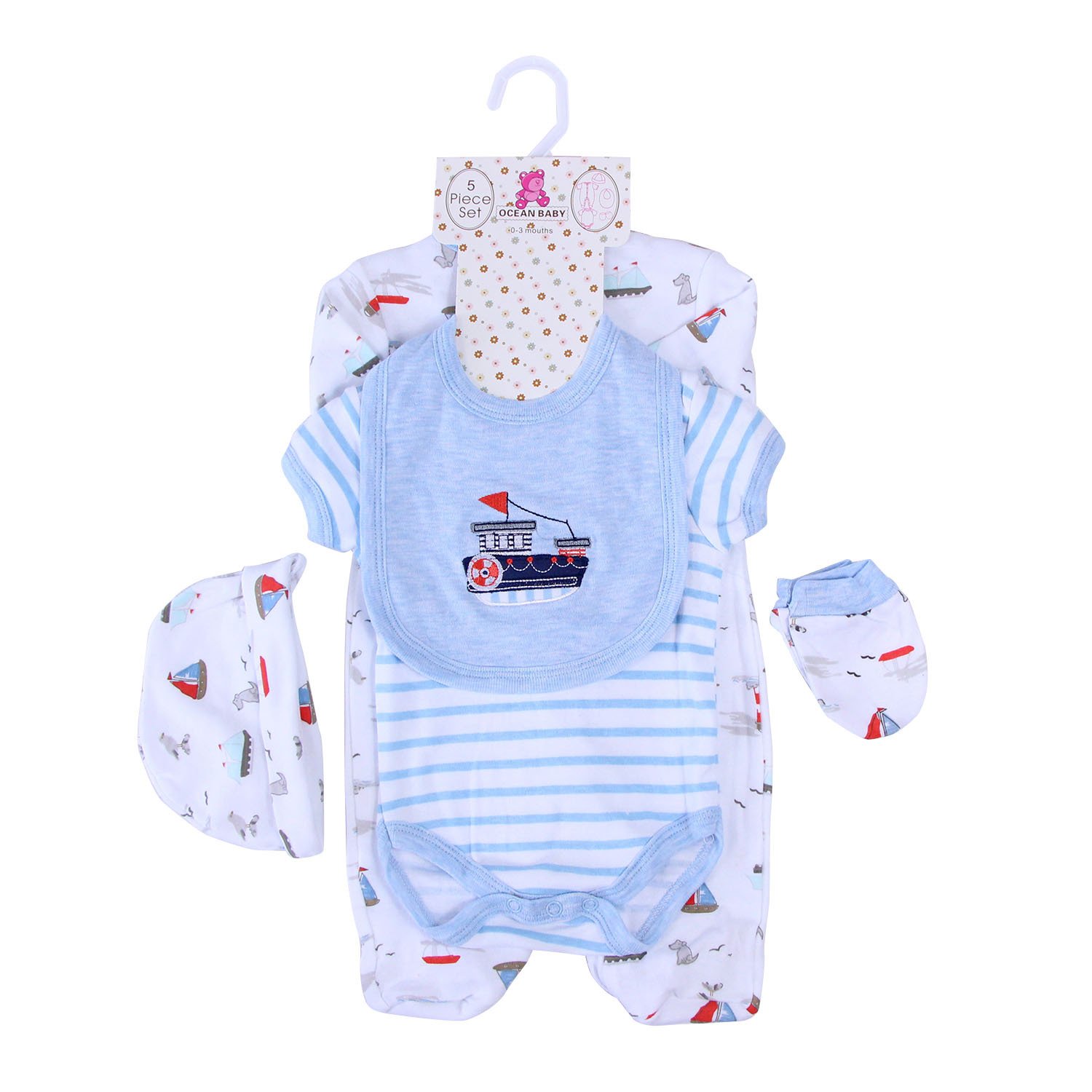factory Supply baby romper set newborn 100% cotton suit 5-piece set multi-piece organic baby romper