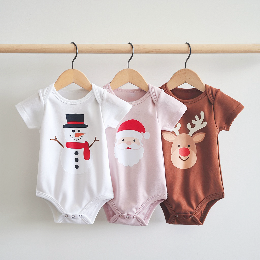 Christmas Cheap Price OEM ODM Knitted Organic Cotton Custom Logo Print Baby Onesies Bodysuit Baby Rompers