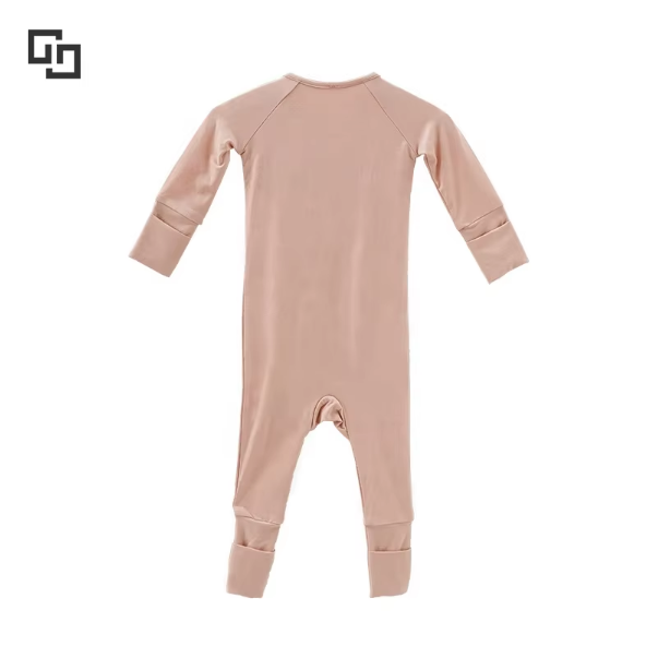 Baby Clothes Manufacturer Baby Romper Custom Bamboo Pajamas Wholesale Baby Onesie Zipper Rompers