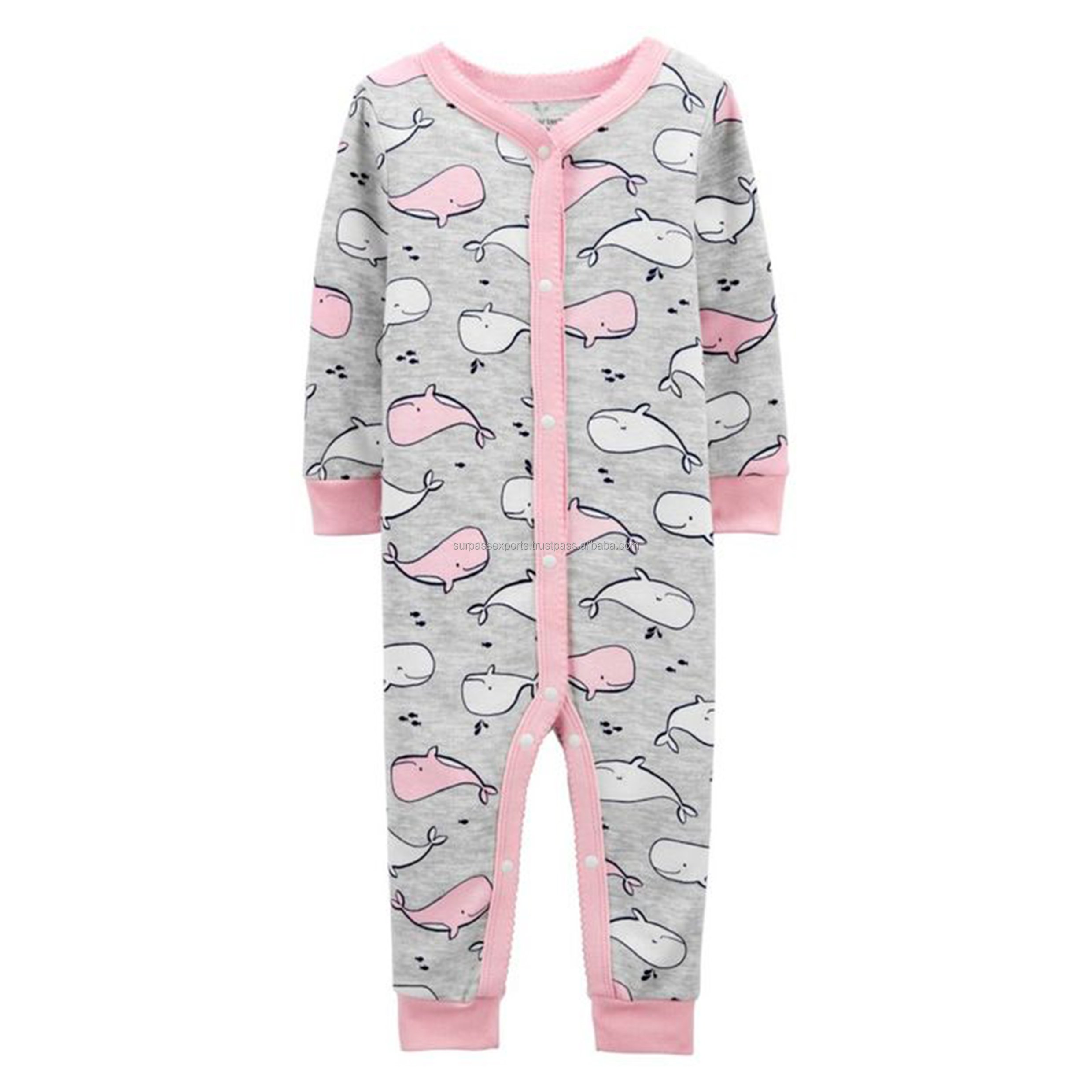 2024 New Design Bamboo Soft Baby Jumpsuit Pajamas Newborn Sleeper Boy Girl Clothes Printed Custom Baby Rompers