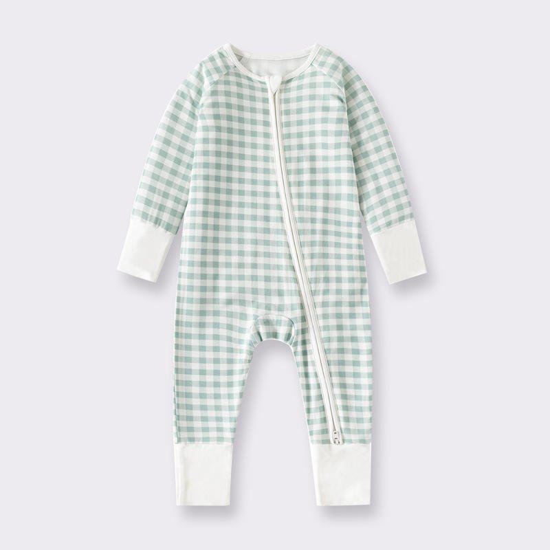 RTS Spring Newborn BAMBOO clothes infant long sleeve printed cartoon romper baby soft pajamas bamboo sleeper