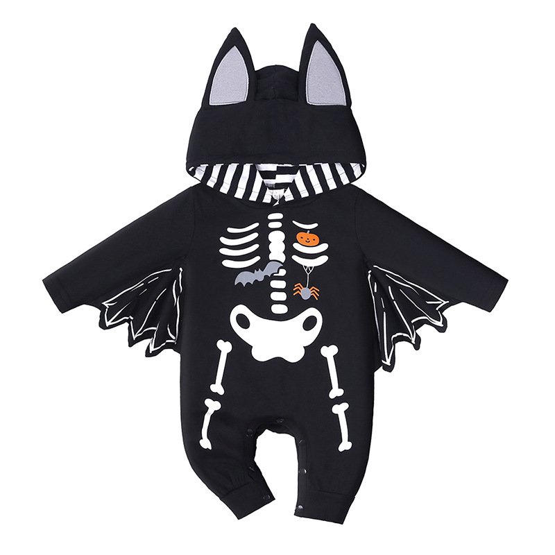 Newborn cotton baby knit romper clothes long sleeve infant bodysuits black new born clothing halloween baby clothes wholesale
