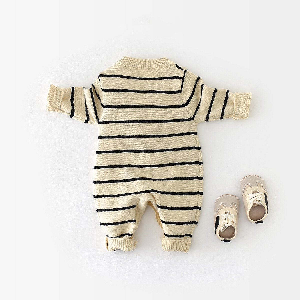 Baby Knitwear Newborn Clothes Autumn Boys Striped Jumpsuit Long Sleeved Baby Bodysuit