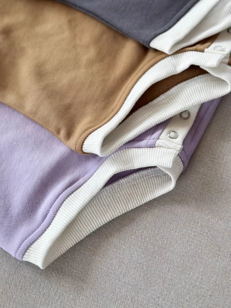 Summer Cotton Baby Rompers Short Sleeve Bodysuits Oversized Romper With Snap Buttons French Terry Sweater Romper Boy Clothes