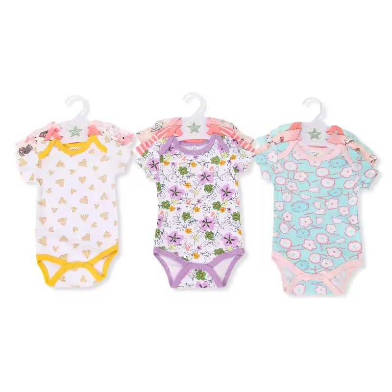 Wholesale Newborn Infant Toddler Clothing High Quality 100% Cotton Short Sleeve Thick Baby Rompers