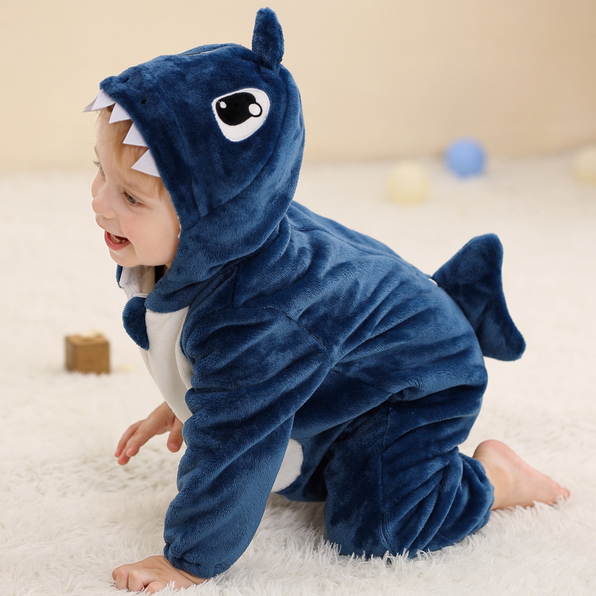 Michley Factory Price 0-36M Long Sleeve Baby Animal Romper With Zipper Autumn boys Baby Romper