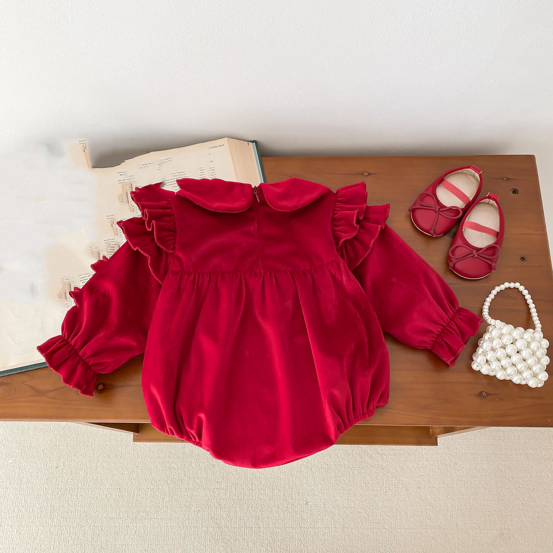 Baby Cute Bodysuit Autumn One-Year-Old Dress Baby Girl Festival Baby Princess Romper
