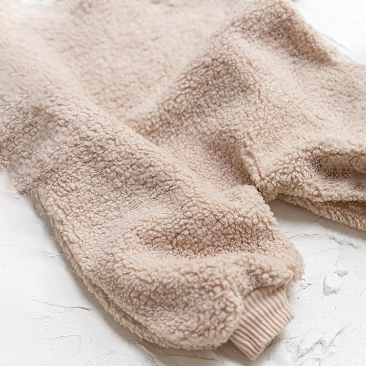 Trendy Lambswool Lounge Set Oversized Warmth Jumpsuit For Infant&Toddler Onesie Baby Rompers