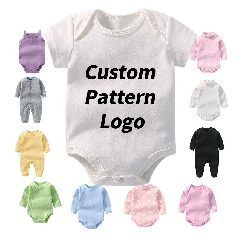 Wholesale custom high quality lace up turtleneck custom embroidery warm winter baby girls' rompers breathable thin bodysuits