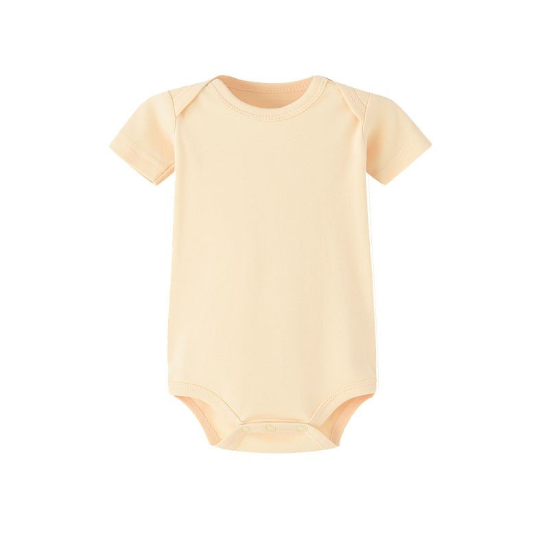 Hot style 100% cotton plain baby romper knitted newborn baby clothes short sleeve jumpsuit bodysuit baby onesies wholesale