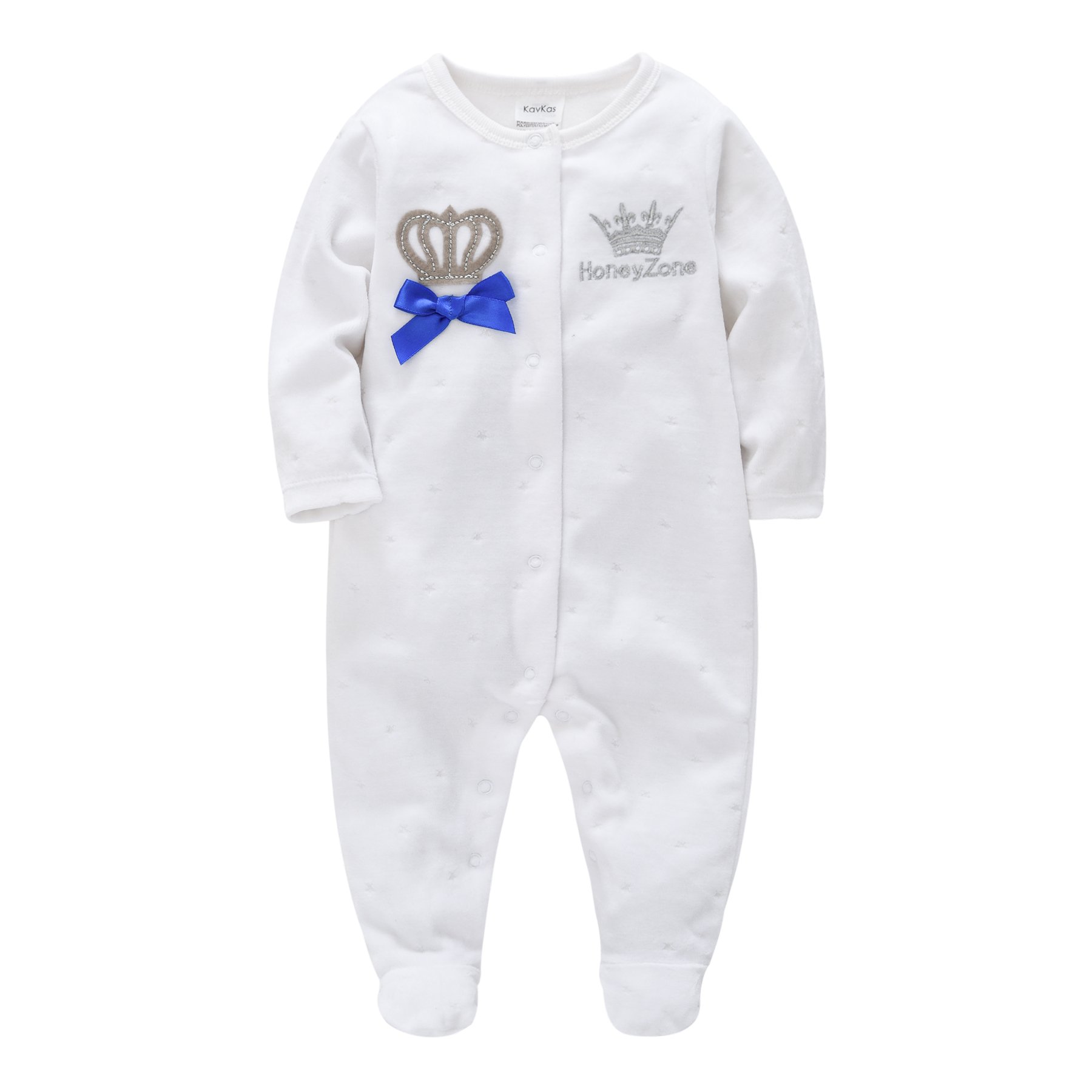New design oem baby boy girl romper jumpsuit white winter velour warm long sleeve newborn clothes set with hat