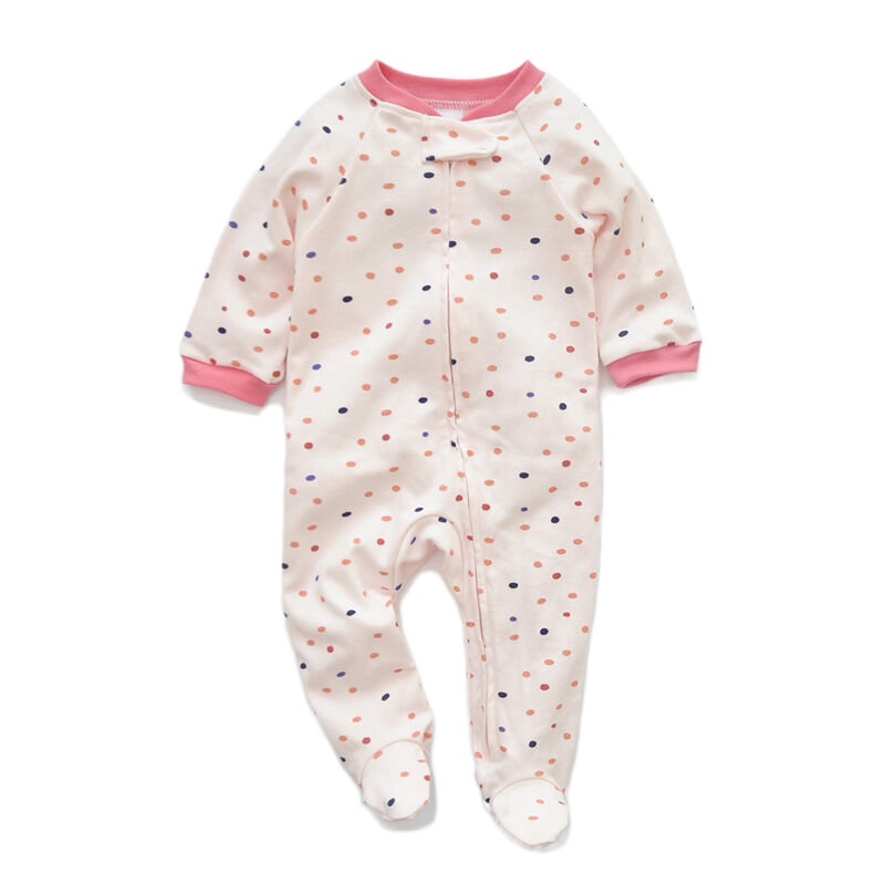OEM ODM Long Sleeve Baby Girl Outfit Onesie One Piece Two Way Zipper Baby Romper Organic Cotton Infant Girls Jumpsuit Playsuit