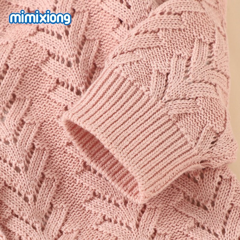 Mimixiong 100% Cotton Baby Knitting Clothes Set New Design Solid Color baby boys' romper