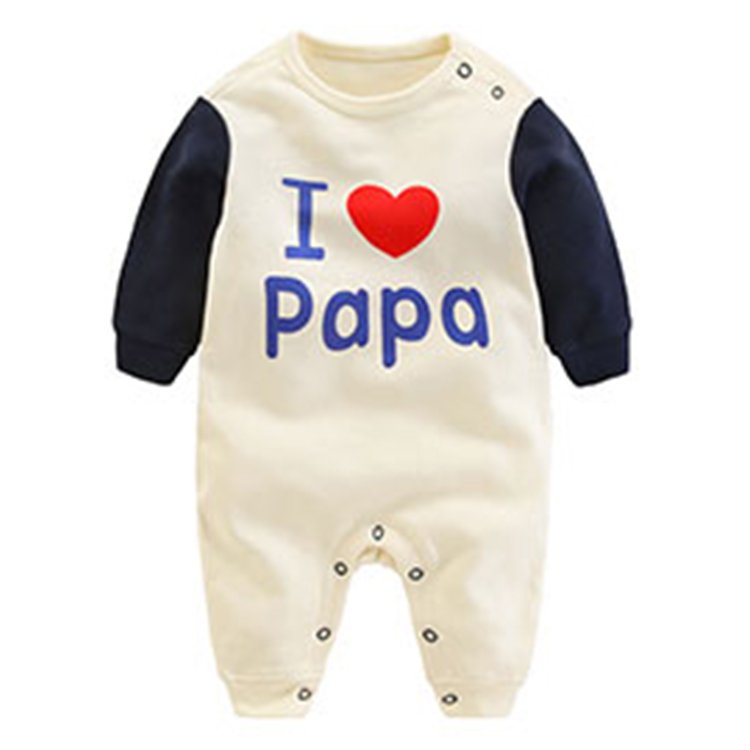 Cartoon Animal Parents Custom Gift Anti-Shrink Unisex Newborn Baby Clothes Romper